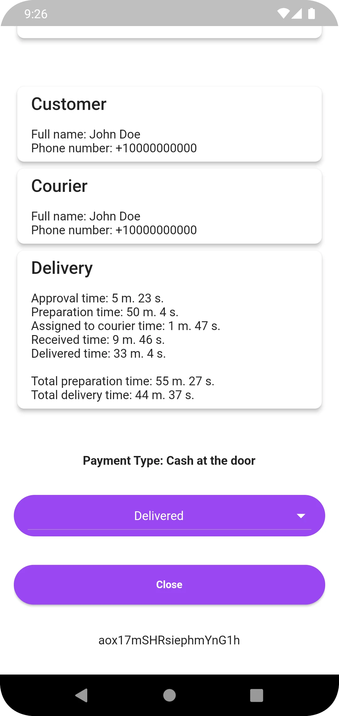 C Restaurant Admin Demo screenshot