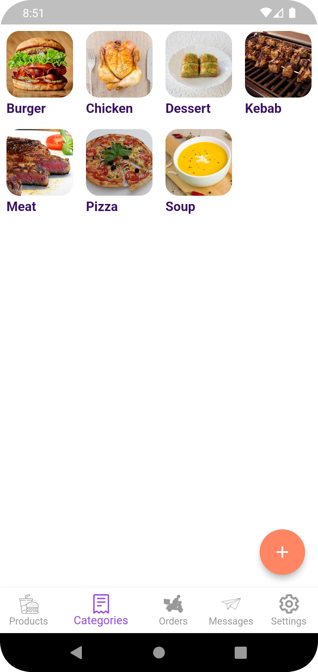 C Restaurant Admin Demo screenshot