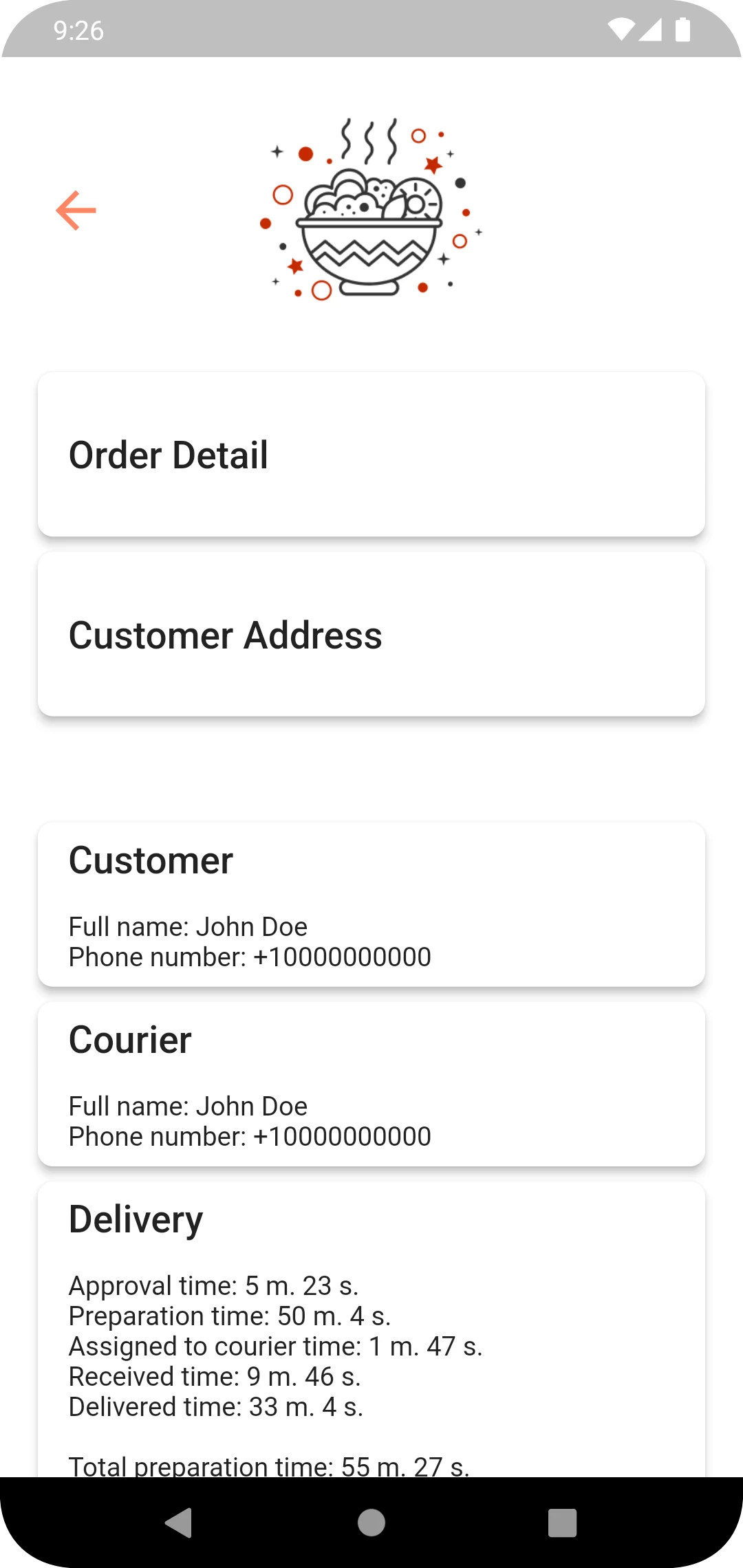C Restaurant Admin Demo screenshot